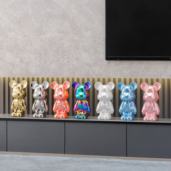 Violent Bear Ceramic Cartoon Figurine, Electroplated Home Decor for Living Room & TV Cabinet—A Trendy Online Favorite, Plus a Creative Piggy Bank