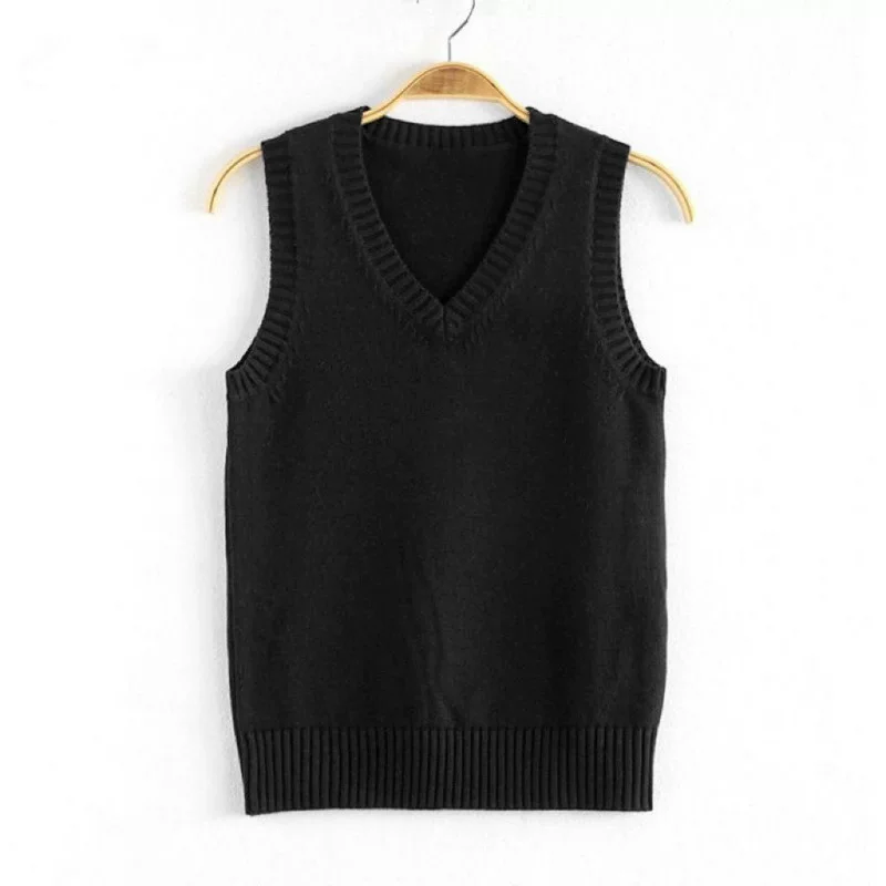 Многоцветный комплект, базовый топ-майка, жилет, осенний вязаный свитер