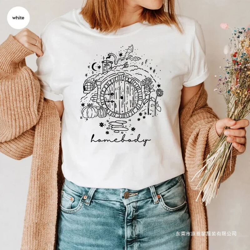 2024 New T-Shirts, Vintage Home Shirts, Second Breakfast T-Shirts, Vintage Middle-Earth Hobbit Merchandise, Bookish Style