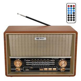 Cross-Border Spot Retro Bluetooth Speaker for the Elderly, Multifunctional Portable Wooden Mono Radio Stereo