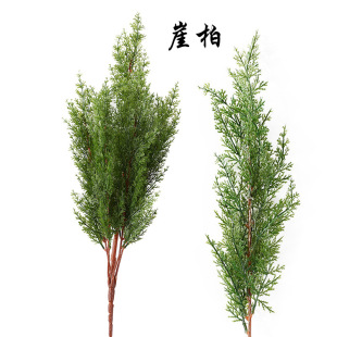 仿真崖柏叶假树枝单枝松柏树叶装饰叶子美人松盆景松针松枝塑料叶-阿里巴巴