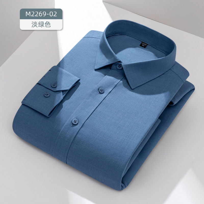 Camisas cálidas de invierno personalizadas de alta calidad para hombres con mangas largas y camisa de lana gruesa a rayas sólidas delgada