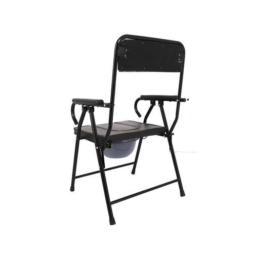 Factory wholesale: Indoor toilet chair with armrests, foldable, extra-thick, home-use toilet seat chair