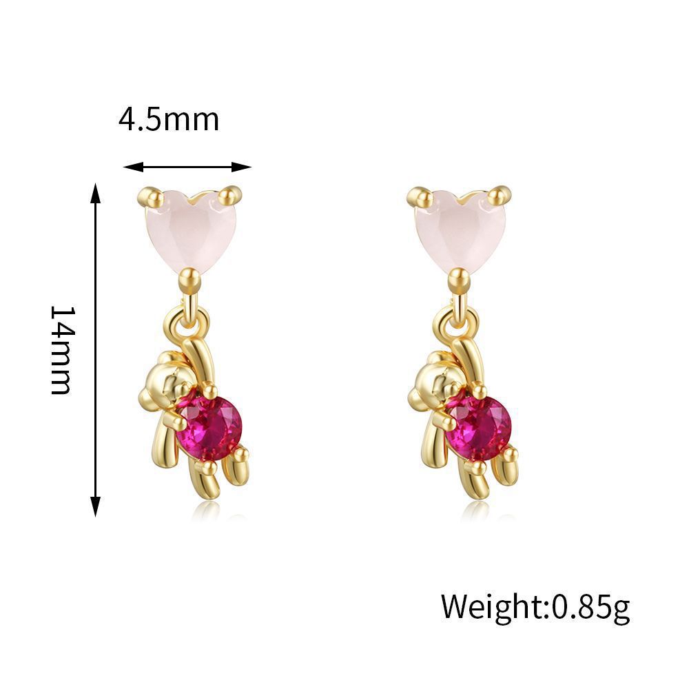 4g Weight Zinc Alloy Ear Needle Material Rhinestones Inlay Material Ear Studs Classification 1 Pair Quantity Travel, Daily Occasion Alloy Material Animal, Fruit, Starfish Pattern Women's Gender Inlay Design Cute Style 1 Pair Cute Animal Fruit Starfish Inlay Alloy Rhinestones Ear Studs 1