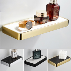 衛生間岩板置物架鏡前化妝品收納置物架浴室化妝檯一字隔板壁掛架