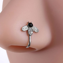 Gute cross-border creative bee spider fish bone non-piercing nose clip European and American fashionable fake nose ring U-shaped nose ornament