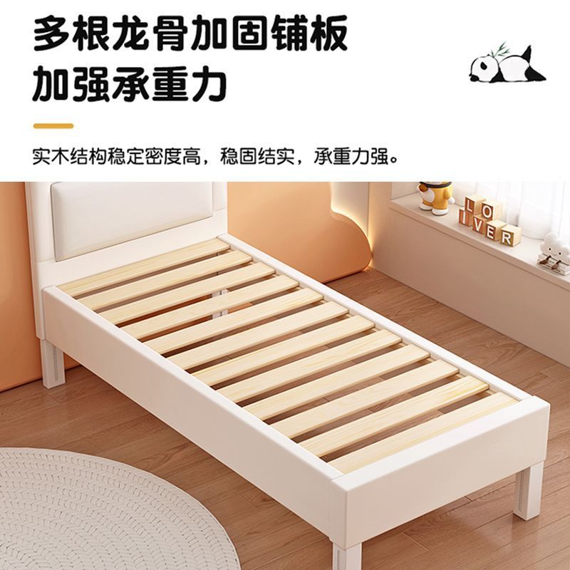 Spliced ​​Bed Baby Solid Wood Crib Lift Leather Art Bed Large Bedside Widened Adult Baby Children's Bed