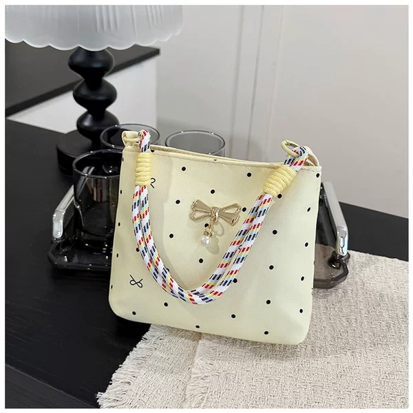 Korean Style Handbag 2026 New Fashion Bowknot Handbag Design Casual Travel Shoulder Bag for Women