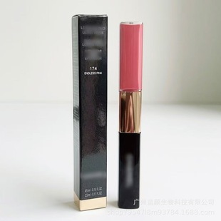Cross-Border Foreign Trade Big Brand Small Fragrance Milk Double-Ended Lip Glaze 174 Colors Double-Effect Color-Holding Lip Glaze 4.5Ml+3.5Ml Spot Color