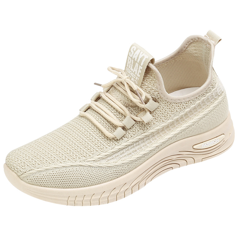 Zapatos de los hombres nueva primavera 2023 Comercio exterior transfronterizo zapatos de los hombres volando tejido con cordones casual jogging al por mayor zapatilla de deporte de los hombres