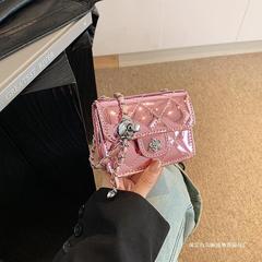 兒童包包2024新款網紅洋氣小香風菱格鏈條包女孩外出配飾斜挎小包