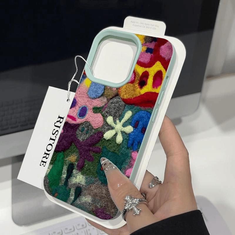 iPhone Applicable Brands Soft Glue Flower Spraying Sweet Phone Cases Phone Accessories