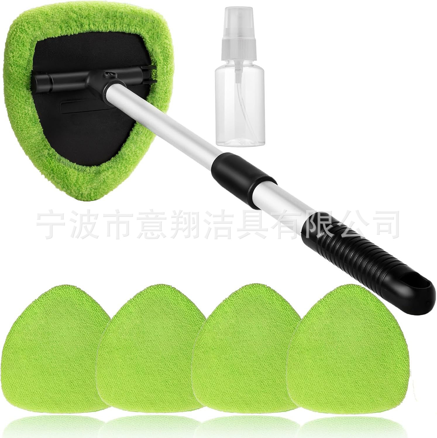 오각형 텔레스코픽 폴 + 녹색 천 커버 5개 + 스프레이 병 1개