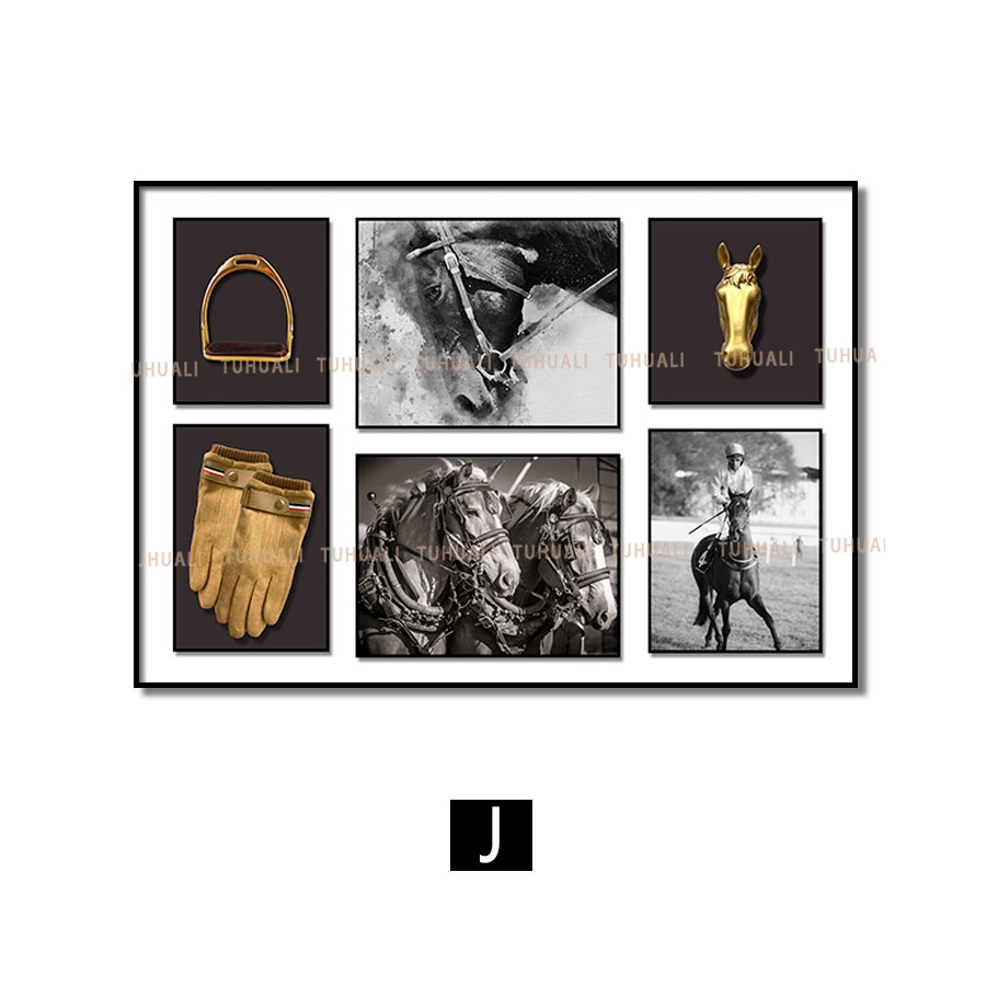 Pintura decorativa ecuestre, pintura de instalación tridimensional, pasillo de entrada, proyecto de hotel, pintura colgante estilo caballo, mural de arte creativo