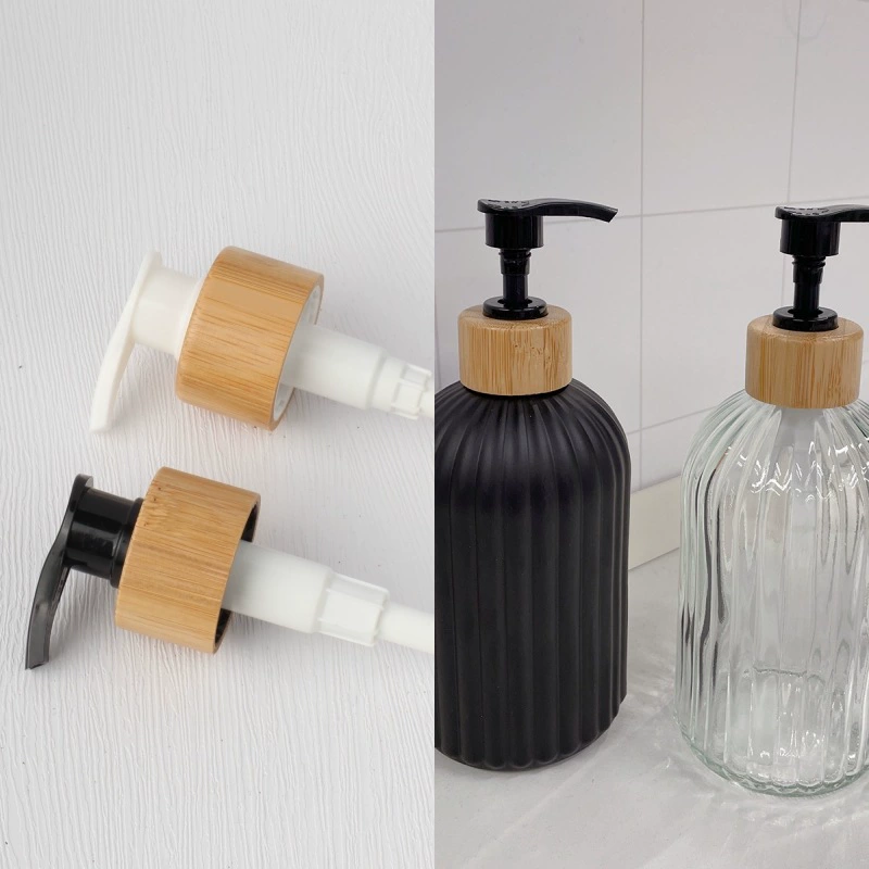 Бамбуковая крышка бамбуковая оболочка насадка головки насоса керамическая эмульсия суб-упаковка пресс-головка насоса гель для душа дезинфицирующее средство для рук дозатор мыла головки насоса