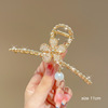 Metal advanced elegant shark, hairgrip, crab pin, brand big hair accessory, high-quality style, South Korea