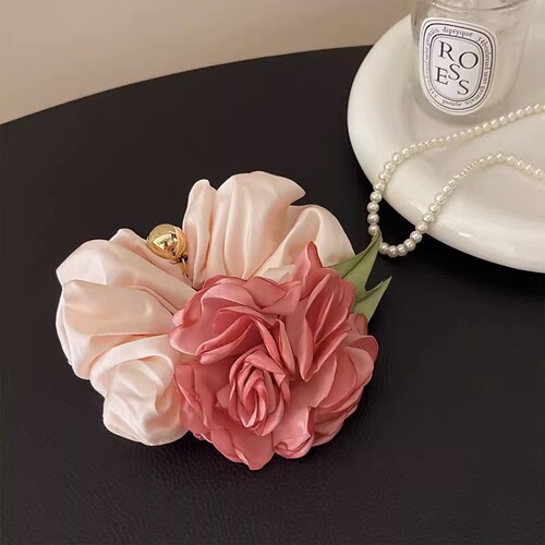 2024 Super Fairy Flower Large Intestine Hair Tying Ribbon for Girls Elegant Style Rubber Band Hair Tie Ins