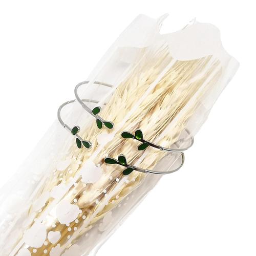 Factory Direct Supply Korean Style Fashion and Elegant Leaf Open Bracelet, Simple and Fresh Leaf Bracelet, Watch Accessory Batch