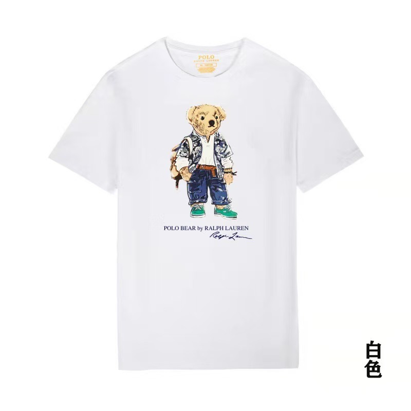 24SS 新作連名モデル ラウンドネック ベア ラルフローレン 男女同型 トレンドブランド Tシャツ|undefined