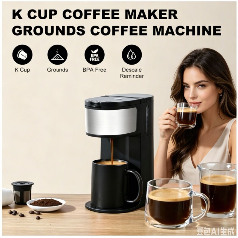 Cross-border direct supply of small American-style home coffee machines, K-CUP capsule coffee machines, single-cup coffee machines, and K-Cup filters