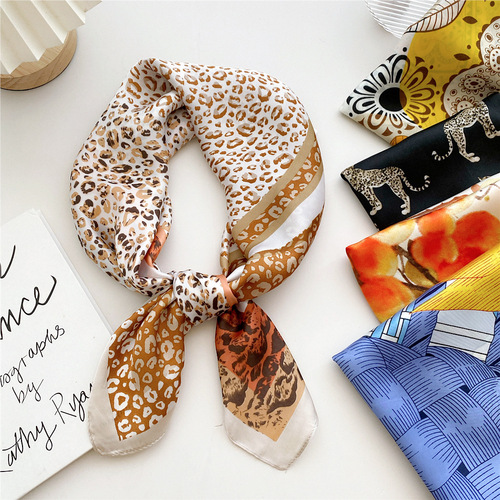 70 silk scarves, small square scarves for women, spring and autumn headscarves, headbands, neck protectors, professional small scarves, versatile fashionable scarves for women