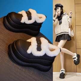 厚底增高保暖毛毛棉鞋2025新款冬季爆款加绒加厚外穿女士雪地靴女