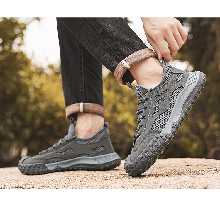 2024 nuevos zapatos de seguridad para el trabajo informales, delgados y huecos para hombre, deportivos, de malla transpirable de verano_voghion.com