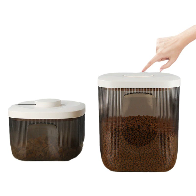 Бочка для хранения корма для кошек Запечатанная бочка для собачьего корма Запечатанная бочка для хранения корма для домашних животных Запечатанная влагостойкая сухая бочка для хранения корма для кошек