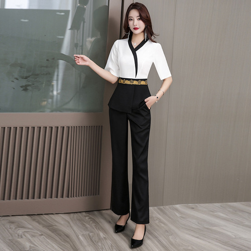 Foot massage and foot bath technician work clothes  hotel sauna massage spa temperament foot bath work clothes women's suit