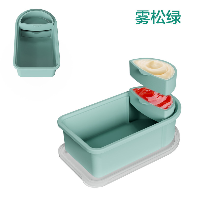 新款硅胶零食容器保鲜便携分装带盖可拆卸硅胶大容量调味盒酱料盒|undefined