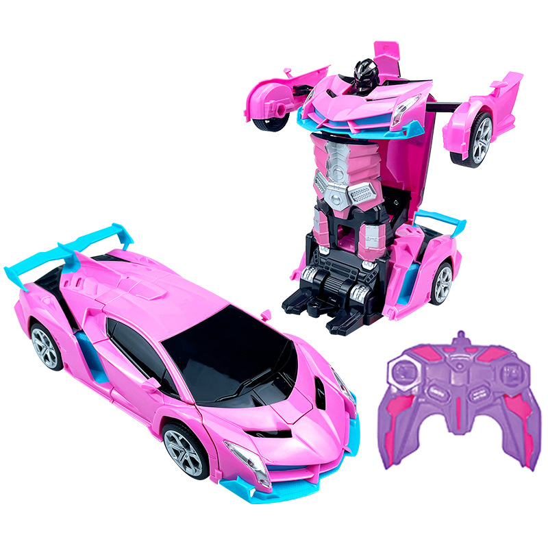 Transfronterizo Deformación de un botón Coche de control remoto para niños Modelo de carreras para niños Coche de control remoto Mini coche deportivo Coche de juguete para niños