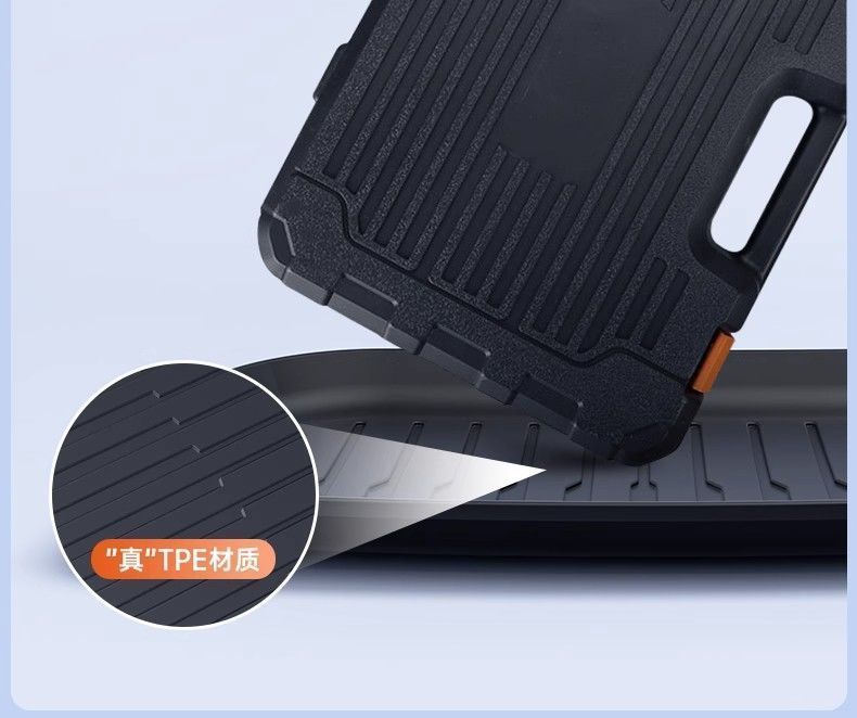 Suitable for Tesla's New Model 3Y Version Tpe Trunk Mat, Backrest Cushion, Rear and Front Trunk Non-Full-Coverage Mat
