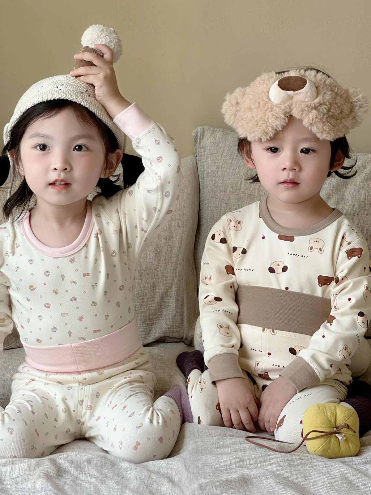 Demi-season cotton children's keep warm autumn set