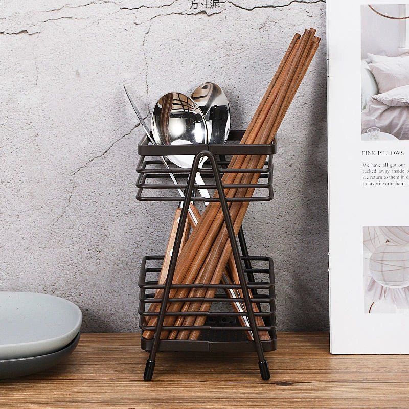 Настенный держатель для палочек для еды для кухни, настольная высококачественная простая клетка для палочек для еды, ящик для хранения лопаток и ложек, вентиляционная фабрика.
