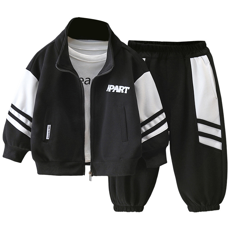 5943 Traje deportivo para niños Traje casual de otoño para bebés de moda 2024 Traje de dos piezas de primavera y otoño para niños de nuevo estilo