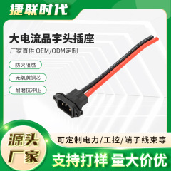 電気自動車の文字の頭の大きい電流の3つのプラグのソケットの純銅のピンは気が狂って奪います。