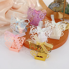 欧式镂空蝴蝶喜糖盒激光巧克力糖果包装盒婚庆订婚礼盒创意设计