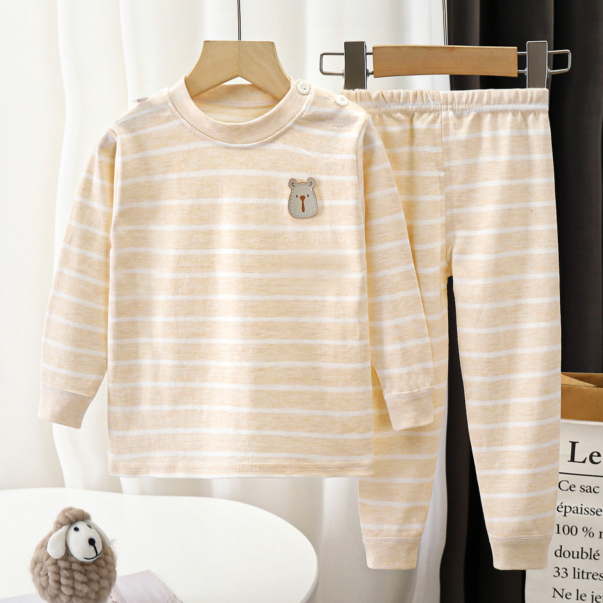 Otoño chaqueta infantil pantalones de otoño ropa interior de algodón bebé ropa interior de algodón jacquard algodón colorido