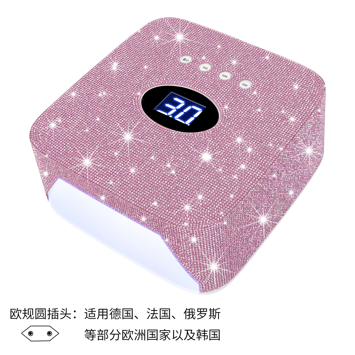 Nueva estrella diamante carga inalámbrica lámpara de uñas incrustado con diamante almacenamiento eléctrico máquina de uñas lámpara de fototerapia secado rápido secador portátil