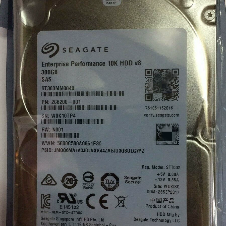 Жесткий диск оригинал ST300MM0048 300G 10K 12Gb SAS 2.5 сервер