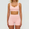 7028 bra + 7028 shorts—peach pink
