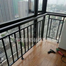 厂家铝艺焊接技术 钢化夹胶玻璃栏杆 阳台走廊护栏建筑护栏