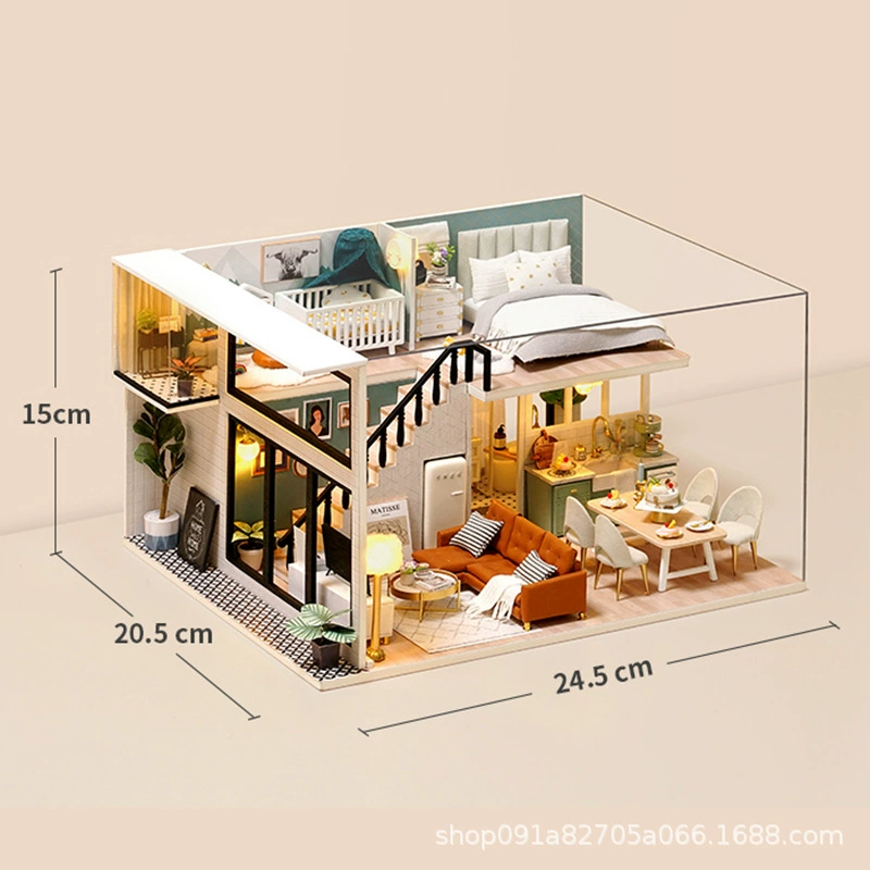 Comfortable hut, wooden constructor, handmade, DIY house, Birthday gift