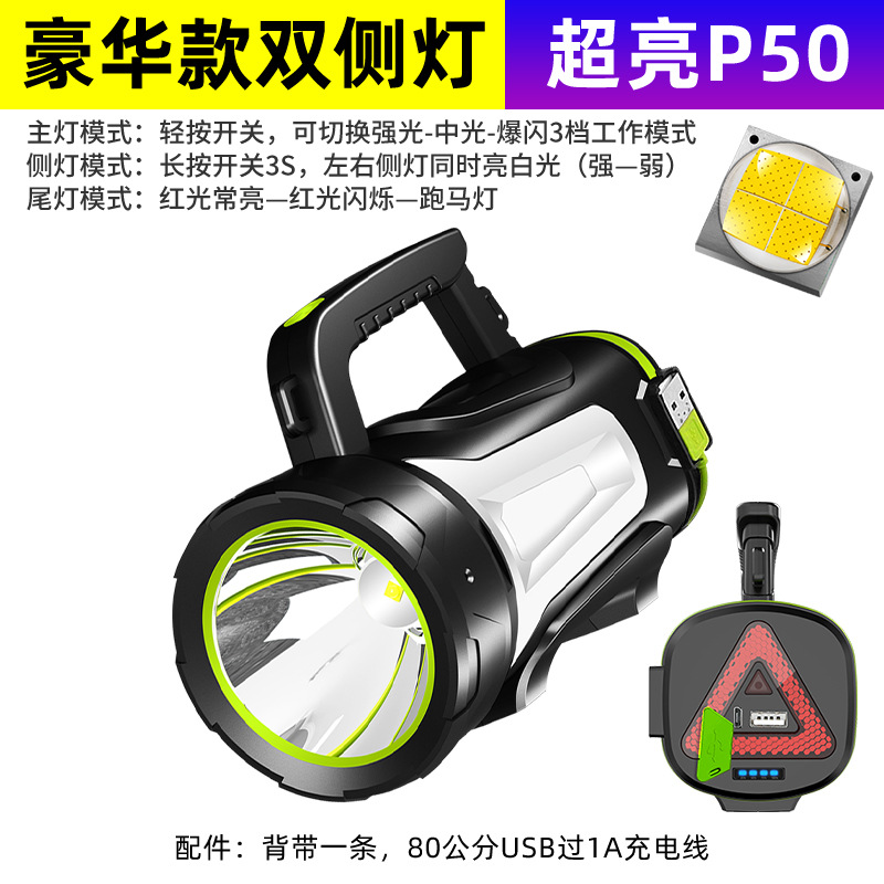 Venta caliente transfronteriza luz fuerte lámpara portátil USB carga gran luz taza linterna al aire libre multi-funcional camping emergencia reflector