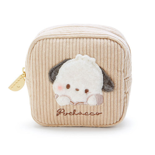 Japanese cute cinnamon dog Kuromi corduroy embroidered small cosmetic bag change storage bag lipstick bag