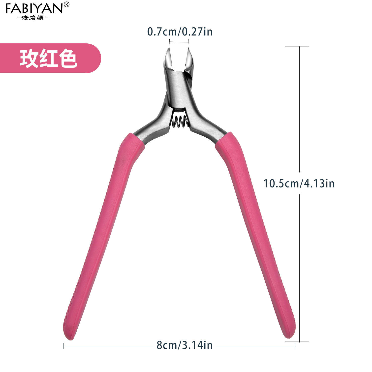 Venta directa de fábrica tijeras de piel muerta tijeras de acero inoxidable cortaúñas alicates de piel muerta de púas mango de inmersión de plástico herramientas de uñas de manicura