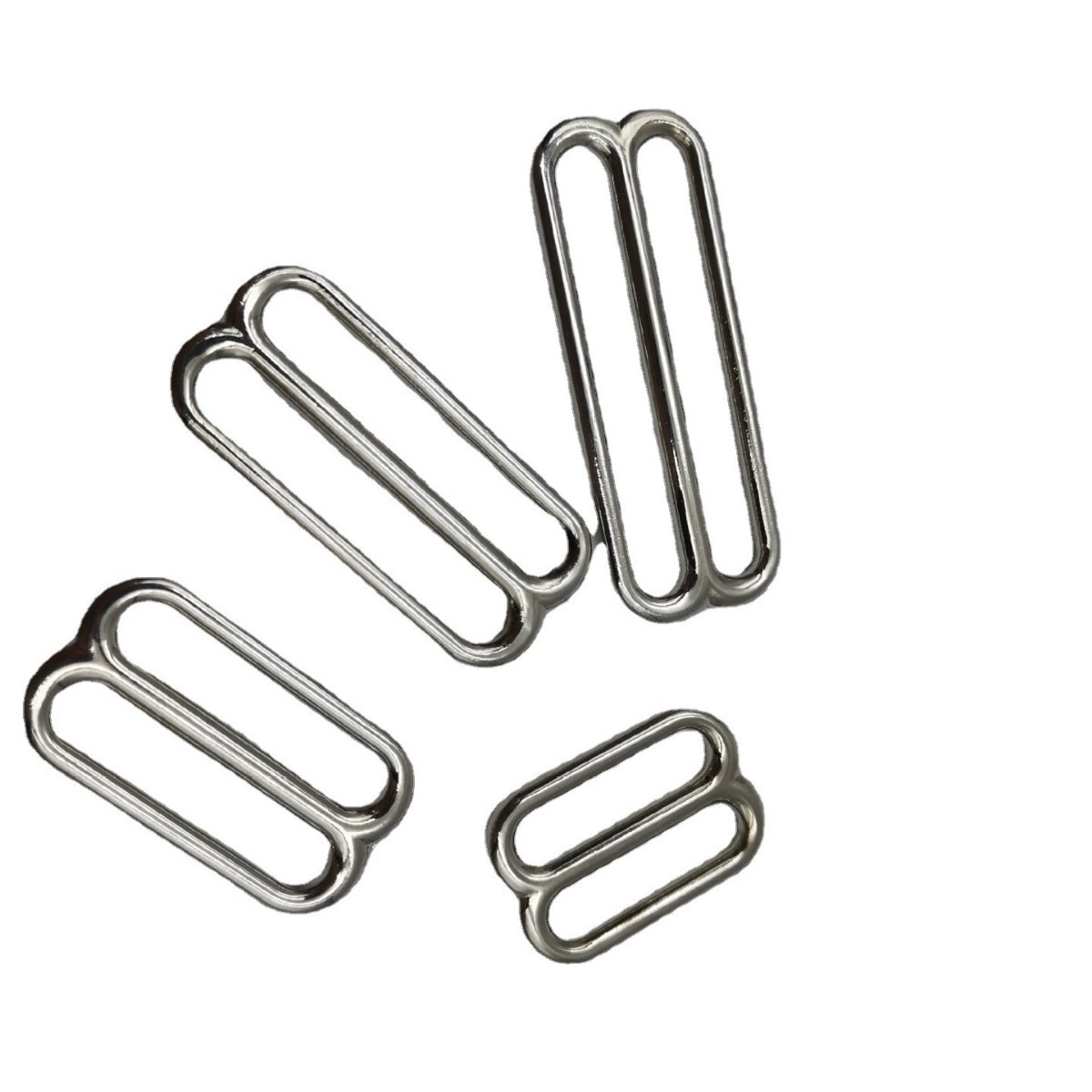 Metal thin round wire Japanese-shaped buckle clothing jacket luggage shoulder strap adjustment buckle silver 8-shaped buckle