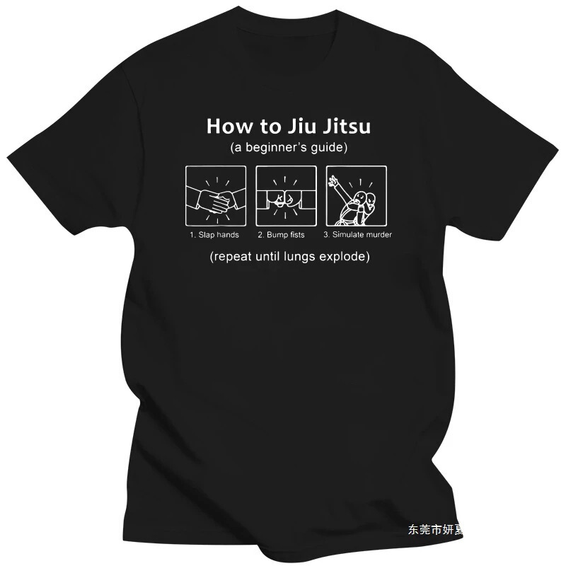 Novelty Brazilian Jiu Jitsu Gift Beginners Funny Brazilian Jiu Jitsu Guide T-Shirt Graphic Cotton Streetwear