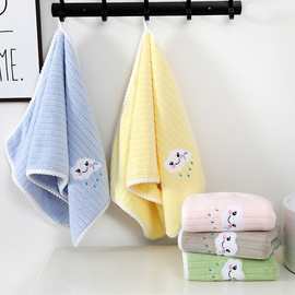 新款珊瑚绒云朵毛巾卡通儿童柔软吸水洗脸巾家用成人毛巾批发速干
