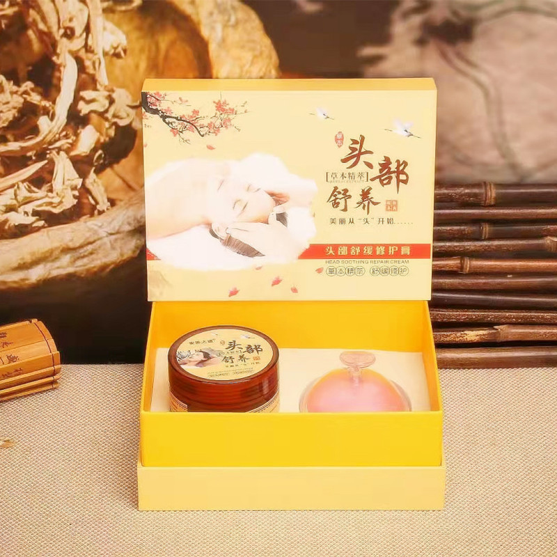 美容院の頭の治療セットの箱の頭のマッサージの膏は連絡して頭の列をブラシして神経を緩めて疲労を緩和します。|undefined